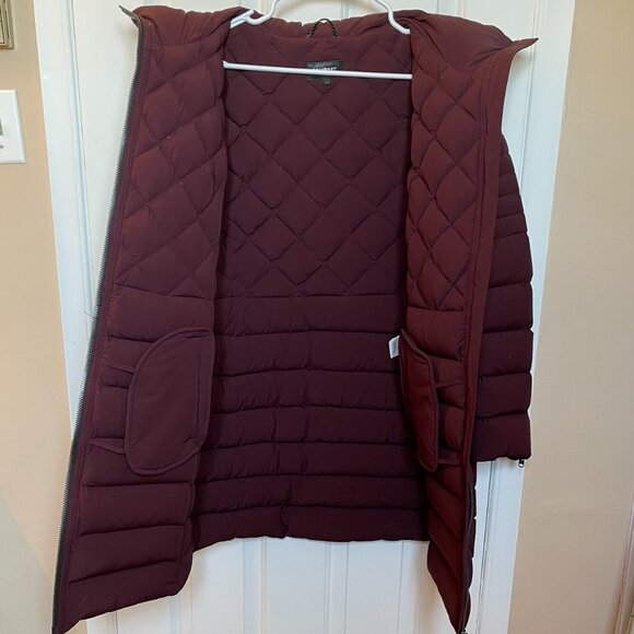 Mackage Burgundy & black trim Quilted Coat - Picture 5 of 11